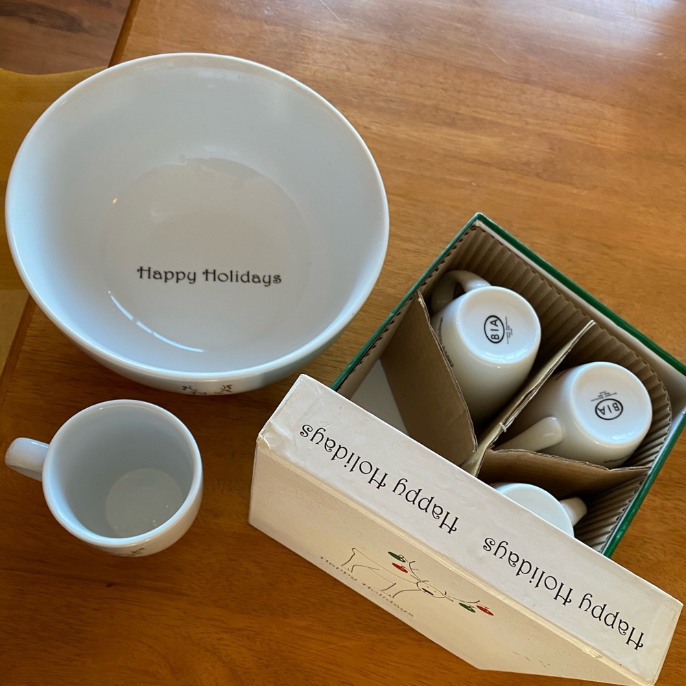 BIA Bowl and Mug Set Christmas Theme